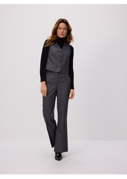 Reserved - Garniturowa kamizelka z wiskozą - ciemnoszary ze sklepu Reserved w kategorii Kamizelki damskie - zdjęcie 187631674
