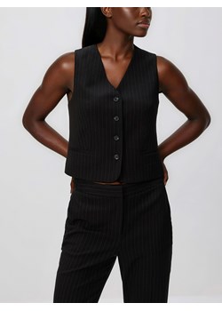 Reserved - Garniturowa kamizelka z wiskozą - czarny ze sklepu Reserved w kategorii Kamizelki damskie - zdjęcie 187631680