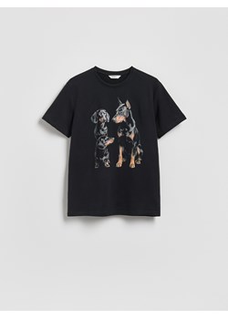 Reserved - T-shirt regular z nadrukiem - czarny ze sklepu Reserved w kategorii T-shirty męskie - zdjęcie 187631694