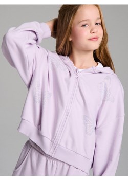Sinsay - Bluza z kapturem z ozdobnymi cyrkoniami - fioletowy ze sklepu Sinsay w kategorii Bluzy dziewczęce - zdjęcie 187631942