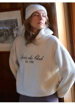 Reserved - Bluza ze sztucznego baranka - złamana biel ze sklepu Reserved w kategorii Bluzy damskie - zdjęcie 187632252