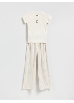 Reserved - Piżama Mickey Mouse - beżowy ze sklepu Reserved w kategorii Piżamy damskie - zdjęcie 187632294