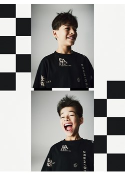 Reserved - Bawełniany t-shirt z nadrukiem - czarny ze sklepu Reserved w kategorii T-shirty chłopięce - zdjęcie 187632302