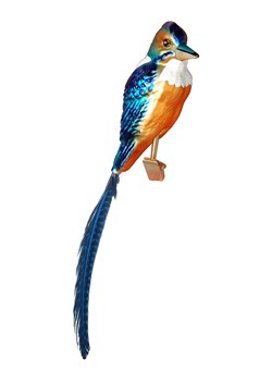 Krebs Glas Lauscha Ozdoba choinkowa w kolorze niebieskim - dł. 15 cm ze sklepu Limango Polska w kategorii Dekoracje bożonarodzeniowe - zdjęcie 187632612