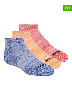 Skechers Skarpety (3 pary) w kolorze czerwonym, niebieskim i żółtym ze sklepu Limango Polska w kategorii Skarpetki dziecięce - zdjęcie 187632662
