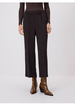 Reserved - Spodnie z kantem - ciemnobrązowy ze sklepu Reserved w kategorii Spodnie damskie - zdjęcie 187633052