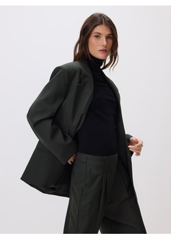 Reserved - Marynarka z wełną - zielony ze sklepu Reserved w kategorii Marynarki damskie - zdjęcie 187633120