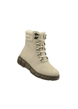 Wygodne botki damskie ze skóry Nika Komfort H-238, beżowe ze sklepu ulubioneobuwie w kategorii Workery damskie - zdjęcie 187633331