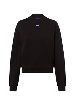 HUGO BLUE Bluza damska - Delessa Kobiety Bawełna czarny jednolity ze sklepu vangraaf w kategorii Bluzy damskie - zdjęcie 187633742