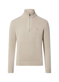 Nils Sundström Męski sweter z dzianiny Mężczyźni Bawełna melanżowy jednolity ze sklepu vangraaf w kategorii Swetry męskie - zdjęcie 187633761