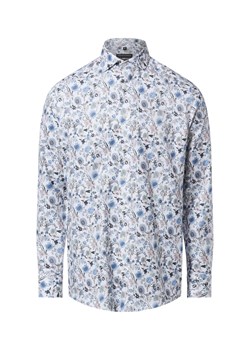 Finshley & Harding Męska koszula non-iron Mężczyźni Modern Fit Bawełna biały wzorzysty ze sklepu vangraaf w kategorii Koszule męskie - zdjęcie 187633763