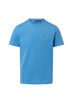 Napapijri Koszulka męska - Salis Mężczyźni Bawełna niebieski jednolity ze sklepu vangraaf w kategorii T-shirty męskie - zdjęcie 187633783