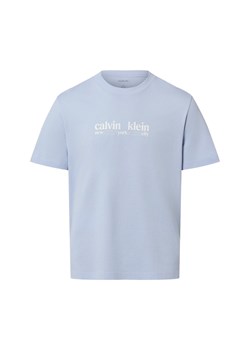 Calvin Klein Jeans Koszulka męska Mężczyźni Bawełna jasnoniebieski jednolity ze sklepu vangraaf w kategorii T-shirty męskie - zdjęcie 187633790
