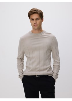 Reserved - Sweter z wiskozą - beżowy ze sklepu Reserved w kategorii Swetry męskie - zdjęcie 187633874