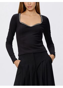 Reserved - Bluzka z błyszczącą aplikacją - czarny ze sklepu Reserved w kategorii Bluzki damskie - zdjęcie 187633903