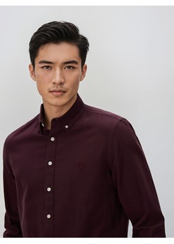 Reserved - Bawełniana koszula slim fit - bordowy ze sklepu Reserved w kategorii Koszule męskie - zdjęcie 187633983