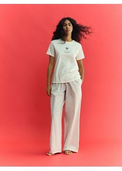 Reserved - Dwuczęściowa piżama Mickey Mouse - beżowy ze sklepu Reserved w kategorii Piżamy damskie - zdjęcie 187634140