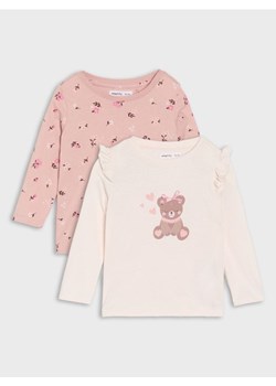 Sinsay - Koszulki z długimi rękawami 2 pack - kremowy ze sklepu Sinsay w kategorii Kaftaniki i bluzki - zdjęcie 187634514