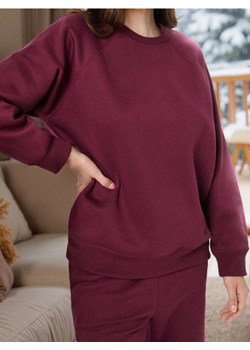 Sinsay - Bluza crewneck - bordowy ze sklepu Sinsay w kategorii Bluzy damskie - zdjęcie 187634562