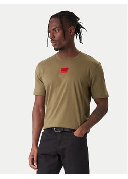 HUGO T-Shirt Diragolino 50447978 Zielony Regular Fit ze sklepu MODIVO w kategorii T-shirty męskie - zdjęcie 187635380