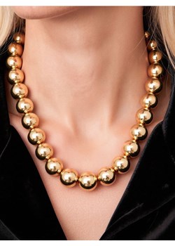 Sinsay - Naszyjnik z koralikami z błyszczącym wykończeniem - złoty ze sklepu Sinsay w kategorii Naszyjniki - zdjęcie 187636812