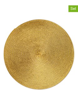 Trendy Kitchen by EXCÉLSA Podkładki stołowe (6 szt.) &quot;Round&quot; w kolorze złotym - Ø 36 cm ze sklepu Limango Polska w kategorii Podkładki na stół - zdjęcie 187636870