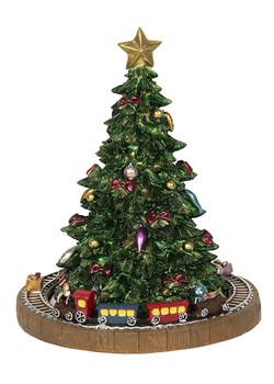 Clayre &amp; Eef Pozytywka &quot;Choinka&quot; w kolorze zielono-jasnobrązowym - wys. 18 x Ø 15 cm ze sklepu Limango Polska w kategorii Dekoracje - zdjęcie 187637054