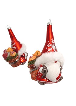 Krebs Glas Lauscha Ozdoba choinkowa w kolorze czerwonym - wys. 13 cm ze sklepu Limango Polska w kategorii Dekoracje bożonarodzeniowe - zdjęcie 187637462