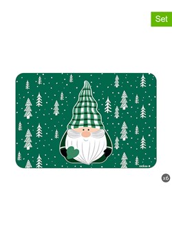 Trendy Kitchen by EXCÉLSA Podkładki stołowe (6 szt.) w kolorze zielono-białym - 43,5 x 29 cm ze sklepu Limango Polska w kategorii Podkładki na stół - zdjęcie 187637472