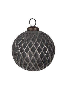 Clayre &amp; Eef Bombki (2 szt.) w kolorze srebrno-czarnym - Ø 10 cm ze sklepu Limango Polska w kategorii Dekoracje bożonarodzeniowe - zdjęcie 187637644