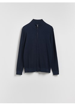 Reserved - Rozpinany sweter ze stójką - granatowy ze sklepu Reserved w kategorii Swetry męskie - zdjęcie 187639274