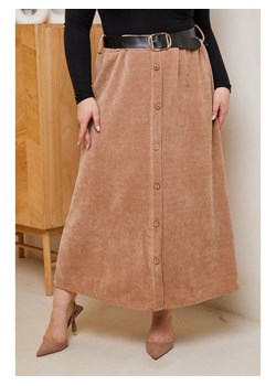 Curvy Lady Spódnica w kolorze jasnobrązowym ze sklepu Limango Polska w kategorii Spódnice - zdjęcie 187639384