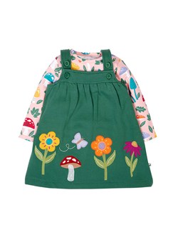 Frugi 2-częściowy zestaw &quot;Pippa&quot; w kolorze zielonym ze wzorem ze sklepu Limango Polska w kategorii Sukienki dziewczęce - zdjęcie 187639831