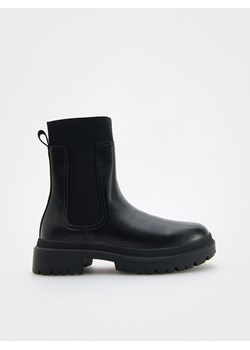 Reserved - Skórzane botki - czarny ze sklepu Reserved w kategorii Botki - zdjęcie 187640874