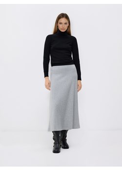 Reserved - Dzianinowa spódnica midi - ciemnoszary ze sklepu Reserved w kategorii Spódnice - zdjęcie 187640932