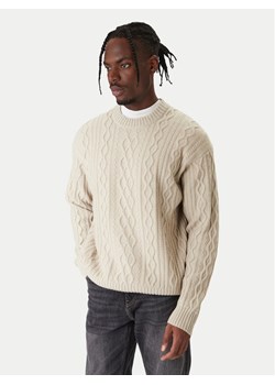 BOSS Sweter Kableto 50548689 Beżowy Regular Fit ze sklepu MODIVO w kategorii Swetry męskie - zdjęcie 187641764