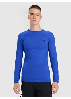 Męska bielizna termoaktywna (góra) 4F 4FWAW25USEAM233 - niebieska ze sklepu Sportstylestory.com w kategorii Bielizna termoaktywna męska - zdjęcie 187642210
