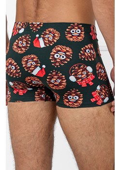Świąteczne bokserki męskie Cono, Kolor zielony-wzór, Rozmiar S, Italian Fashion ze sklepu Intymna w kategorii Majtki męskie - zdjęcie 187642932