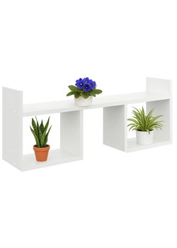 Biała ścienna półka na kwiaty M7-E06 ze sklepu Edinos.pl w kategorii Półki - zdjęcie 187643054