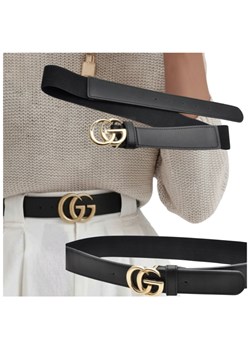 GUMOWY PASEK DO SUKIENKI SWETRA DAMSKI SKÓRA EKO ze sklepu PROMESSO w kategorii Paski damskie - zdjęcie 187643551