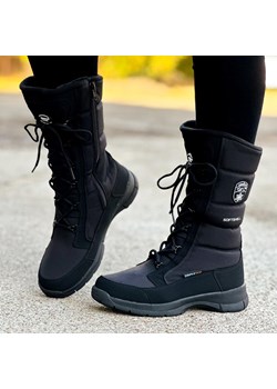 Czarne zimowe śniegowce damskie z membraną American Club Softshell Sn0 ze sklepu suzana.pl w kategorii Śniegowce damskie - zdjęcie 187643584