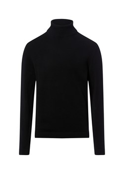 Finshley & Harding Męski sweter z dzianiny z zawartością kaszmiru Mężczyźni Bawełna czarny jednolity ze sklepu vangraaf w kategorii Swetry męskie - zdjęcie 187643640