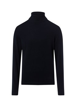 Finshley & Harding Męski sweter z dzianiny z zawartością kaszmiru Mężczyźni Bawełna granatowy jednolity ze sklepu vangraaf w kategorii Swetry męskie - zdjęcie 187643641