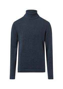 Finshley & Harding Męski sweter z dzianiny z zawartością kaszmiru Mężczyźni Bawełna indygo jednolity ze sklepu vangraaf w kategorii Swetry męskie - zdjęcie 187643643