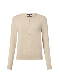 Franco Callegari Kardigan damski z zawartością kaszmiru Kobiety beżowy marmurkowy ze sklepu vangraaf w kategorii Swetry damskie - zdjęcie 187643651