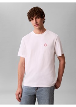 Calvin Klein Jeans Koszulka męska Mężczyźni Bawełna biały jednolity ze sklepu vangraaf w kategorii T-shirty męskie - zdjęcie 187643660