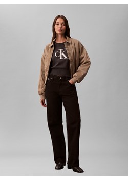 Calvin Klein Jeans Sweter damski - wrzosowy Kobiety Bawełna antracytowy jednolity ze sklepu vangraaf w kategorii Swetry damskie - zdjęcie 187643661