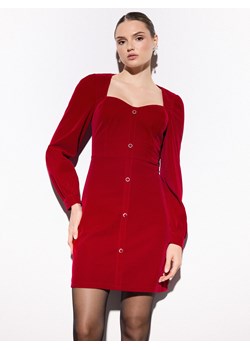 Mohito - Welurowa sukienka mini - czerwony ze sklepu Mohito w kategorii Sukienki - zdjęcie 187644632
