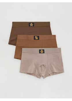 Reserved - Bokserki ze świątecznym motywem 3 pack - beżowy ze sklepu Reserved w kategorii Majtki męskie - zdjęcie 187644771
