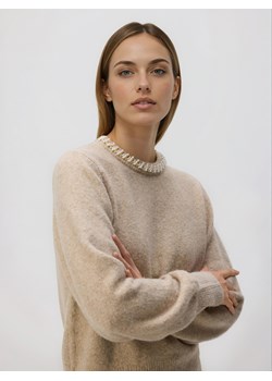 Reserved - Sweter z aplikacją - beżowy ze sklepu Reserved w kategorii Swetry damskie - zdjęcie 187644783